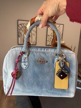 COACH DENIM ROWAN - medium bag/purse